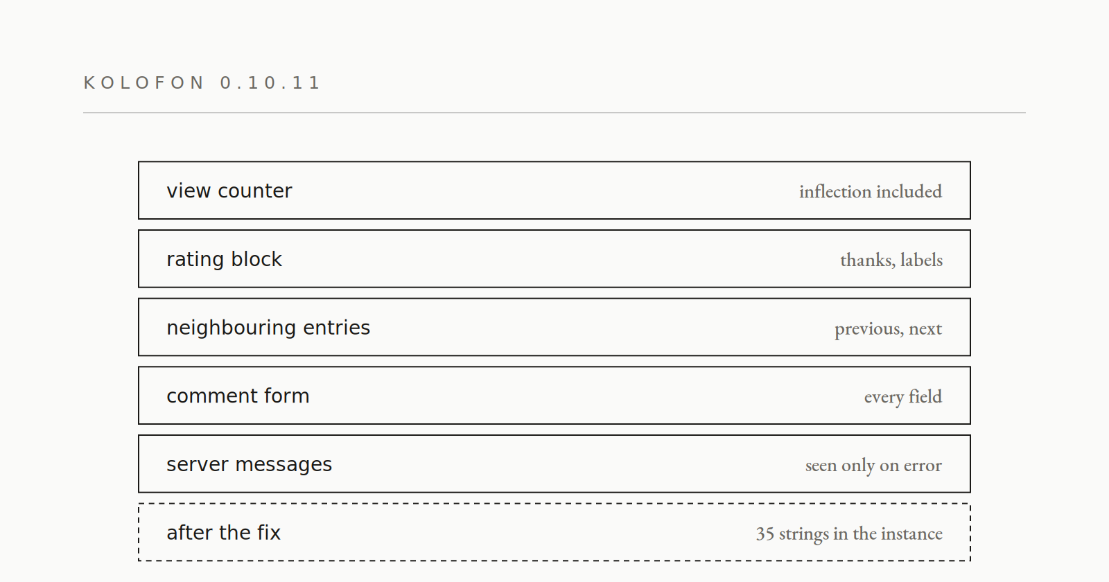 0.10.11 — the strings leave the code