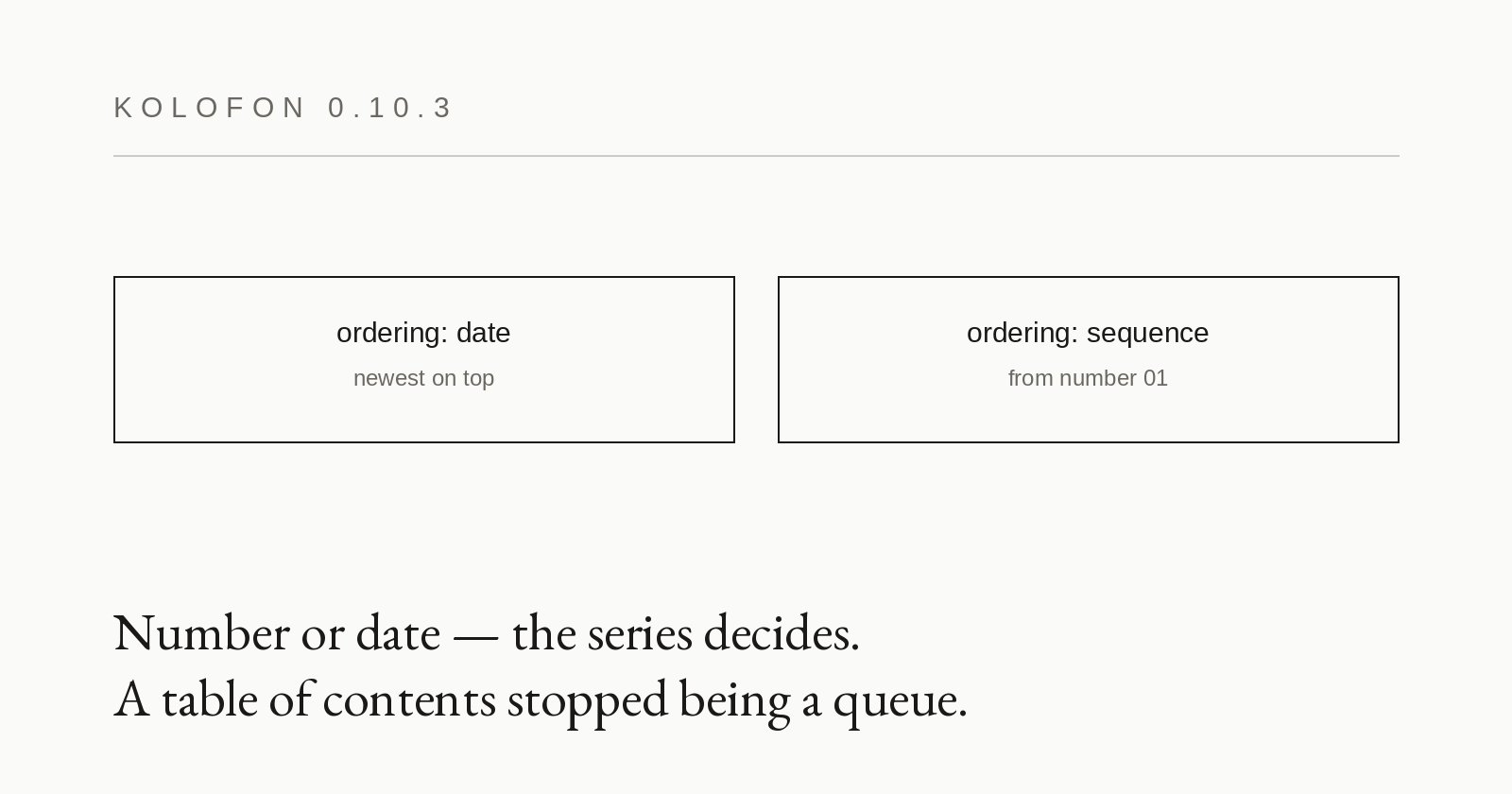 0.10.3 — a series read from the start
