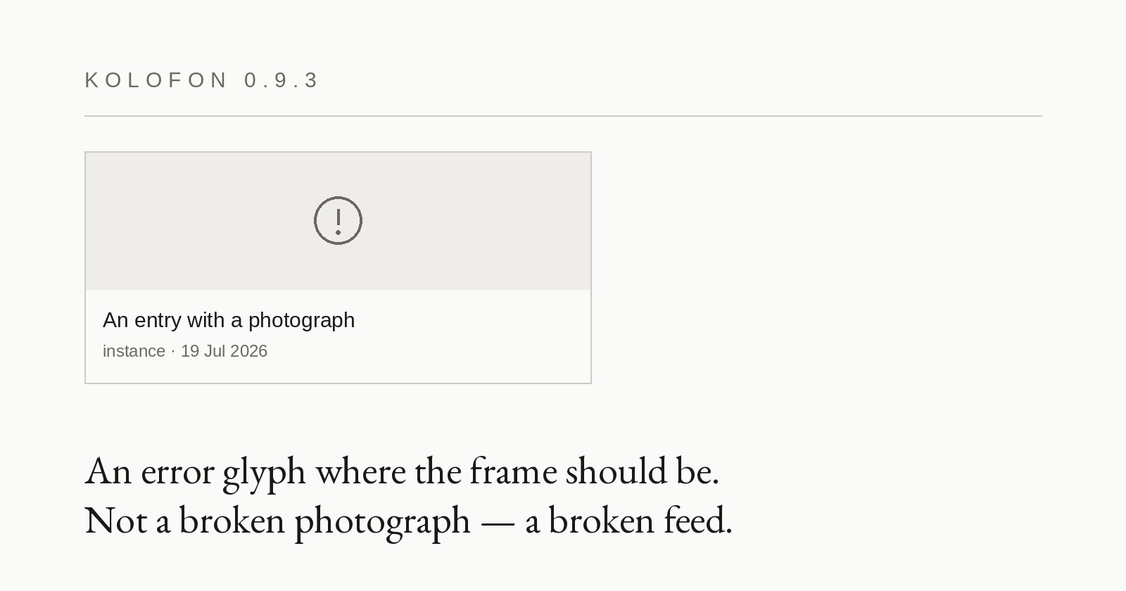 0.9.3 — the feed and the typesetting